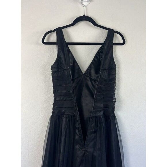 Scott McClintock Vintage Black Beaded Sleeveless Fit & Flare Cocktail Dress Sz 6 - Picture 9 of 12